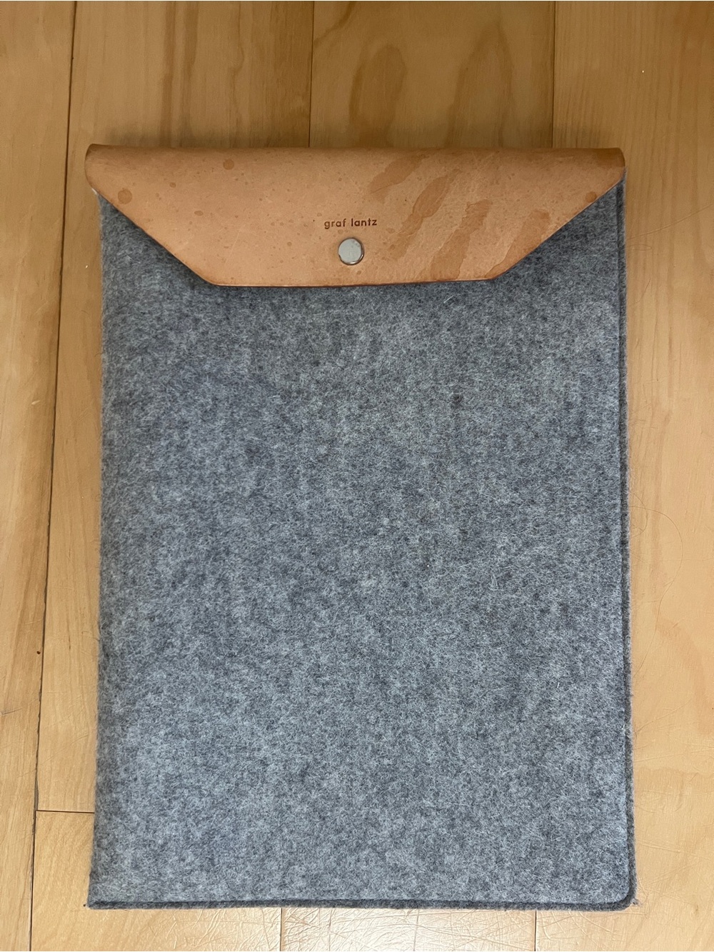 Graf Lantz Merino Wool + Leather Laptop Sleeve